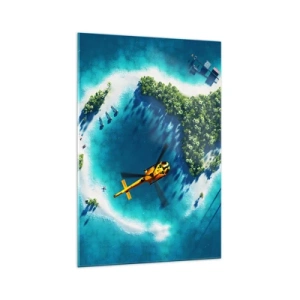 Quadro em vidro - Compre uma ilha para si - 70x100 cm