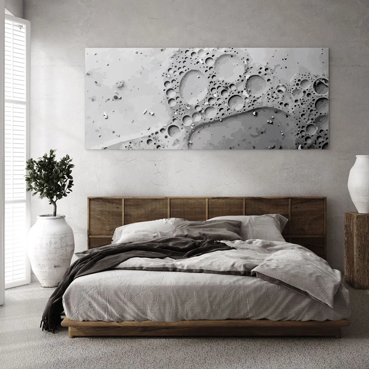 Quadro em vidro - Vestígio de espuma - 90x30 cm