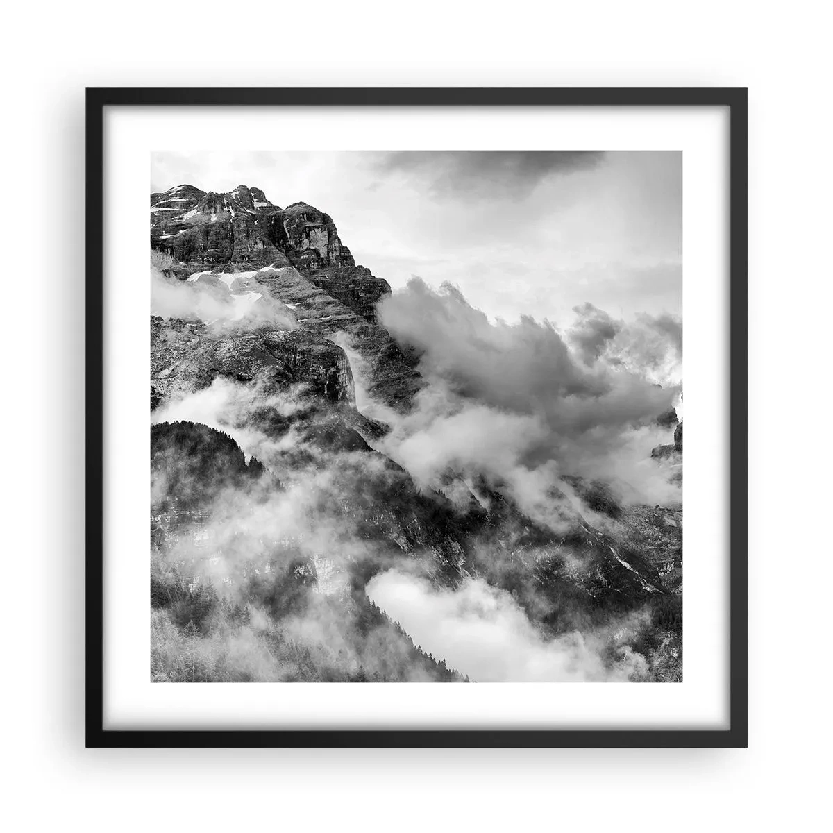 Pôster com moldura preta - Bonitas e cruéis - 50x50 cm