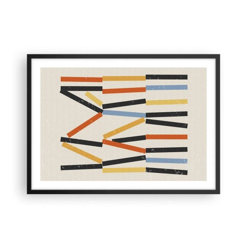 Pôster com moldura preta - Composição ao nível - 70x50 cm