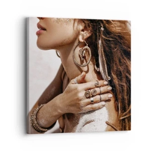 Quadro em tela - A rainha da praia selvagem - 30x30 cm