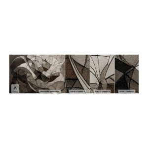 Amostra de papel de parede Premium Canvas - Circulação das cores da terra - Pedaço, Contemporâneo, GIS de cera - 100x30 cm