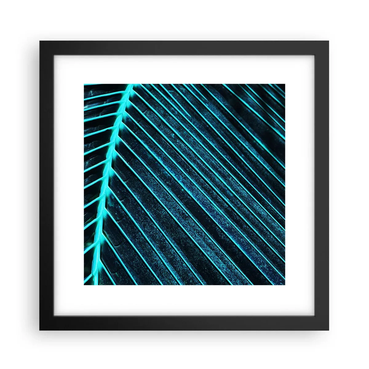 Pôster com moldura preta - Textura verde - 30x30 cm
