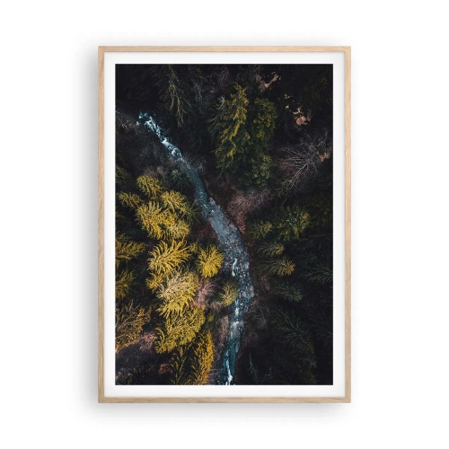 Pôster com moldura de carvalho claro - Rápido e cada vez mais rápido - 70x100 cm