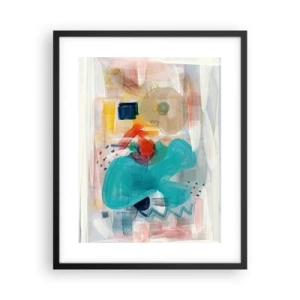 Pôster com moldura preta - Jogo colorido - 40x50 cm