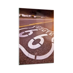 Quadro em vidro - A famosa estrada 66 - 70x100 cm