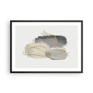 Pôster com moldura preta - Duração e movimento - 70x50 cm