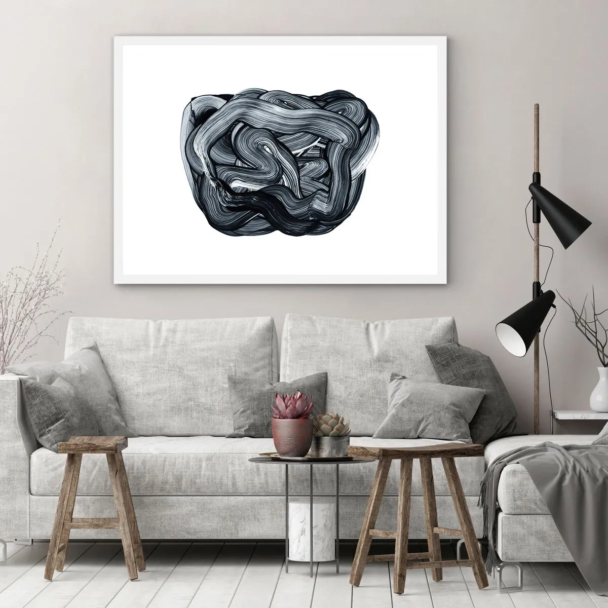 Pôster em moldura branca - Não é assim tão simples - 100x70 cm