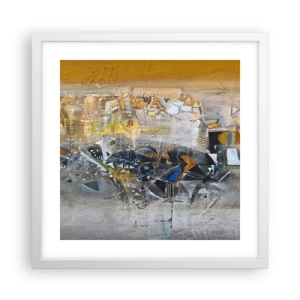 Pôster em moldura branca - Tudo vai se encaixar - 40x40 cm