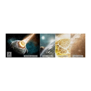 Amostra de papel de parede Premium Canvas - Extinção ou nascimento? - Abstração, Cosmos, Cometa - 100x30 cm