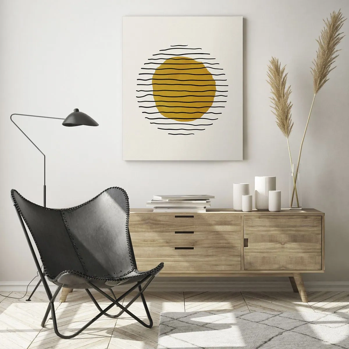 Quadro em vidro - Abstração a tremer com o calor - 50x70 cm