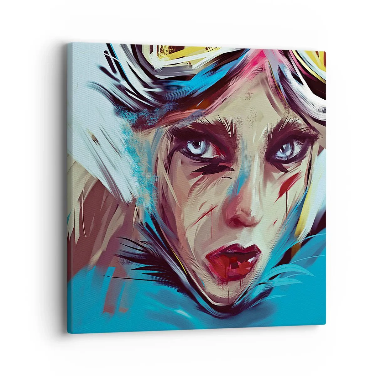 Quadro em tela - A guerreira das estradas - 40x40 cm