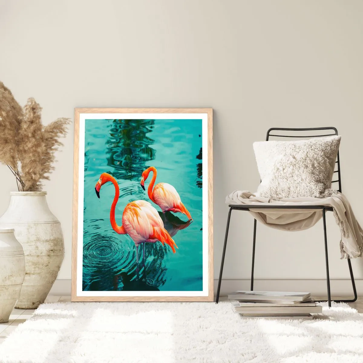 Pôster com moldura de carvalho claro - Estamos na moda agora - 70x100 cm