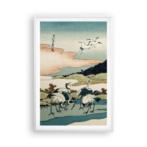 Pôster em moldura branca - No espírito japonês - 61x91 cm