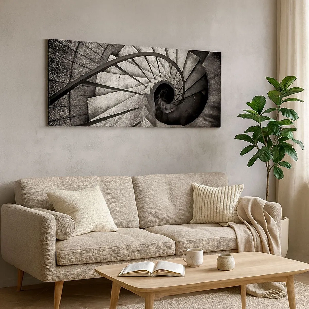 Quadro em tela - Suba as escadas, desça as escadas - 100x40 cm