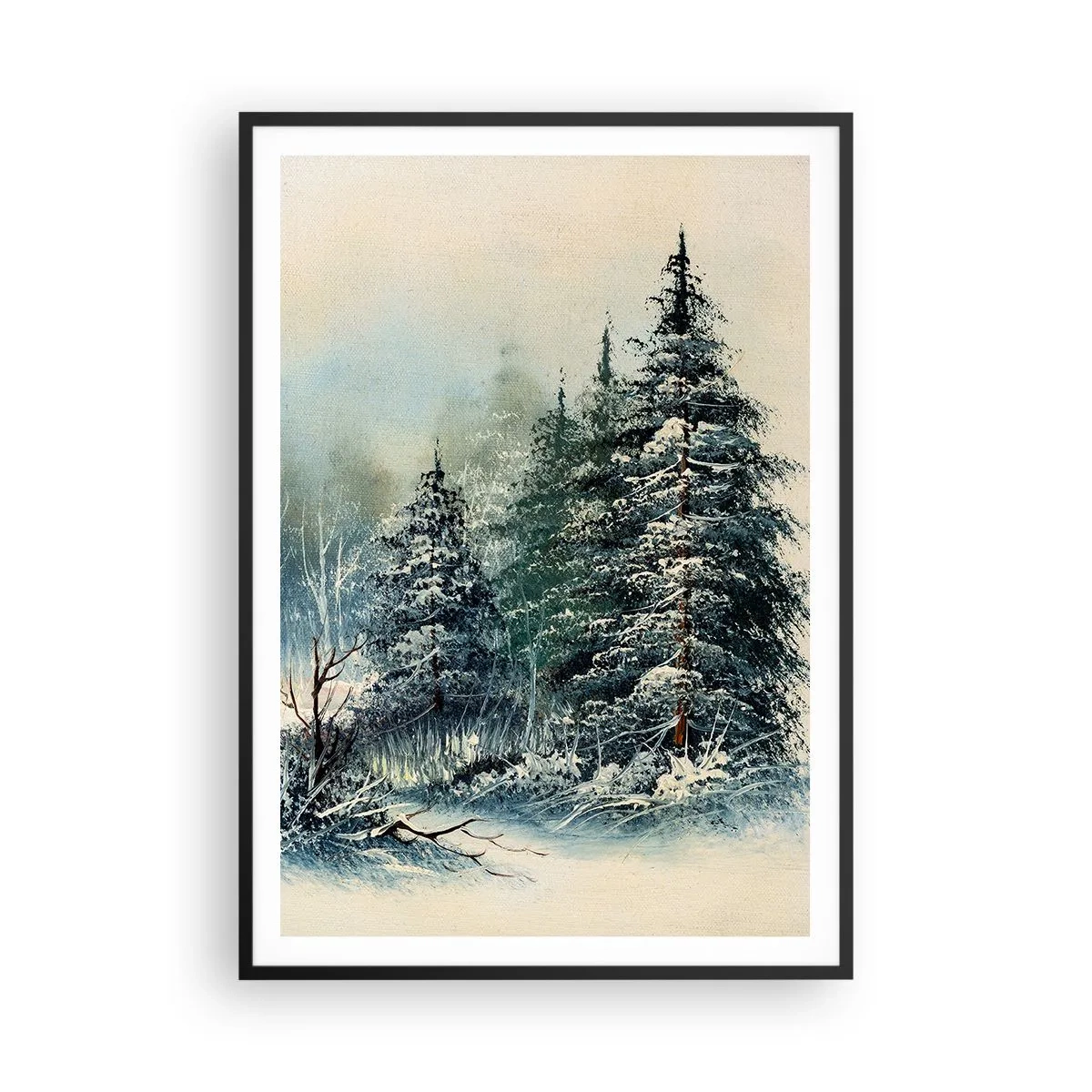 Pôster com moldura preta - Prontas para o Natal - 70x100 cm