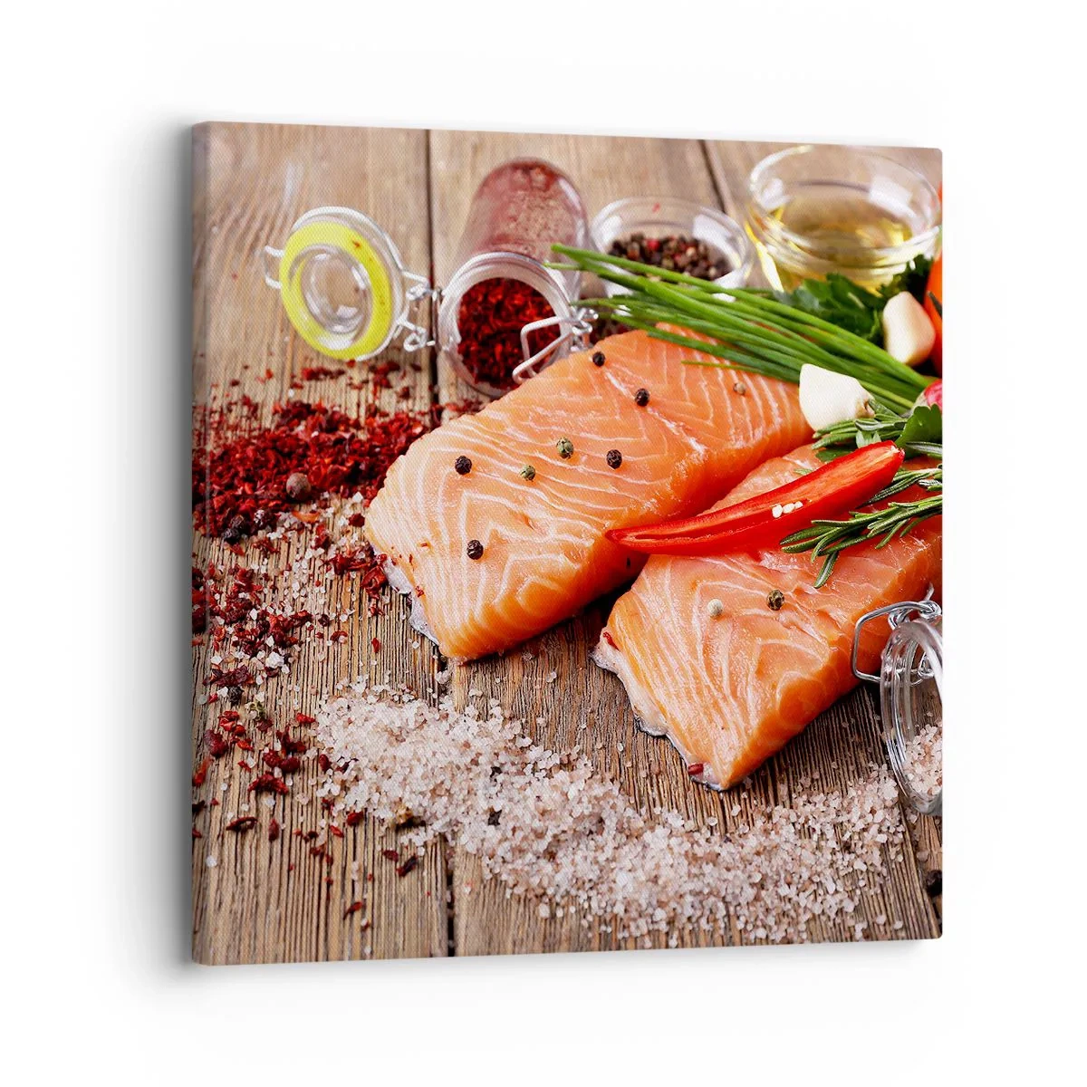 Quadro em tela - Aventura norueguesa na cozinha - 30x30 cm