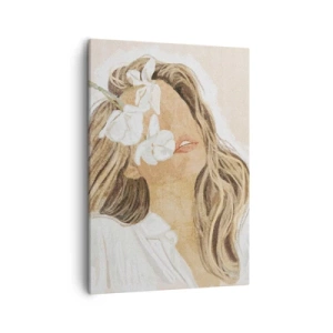 Quadro em tela - Entre as flores em êxtase - 50x70 cm