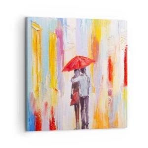 Quadro em tela - Que continue a chover - 60x60 cm