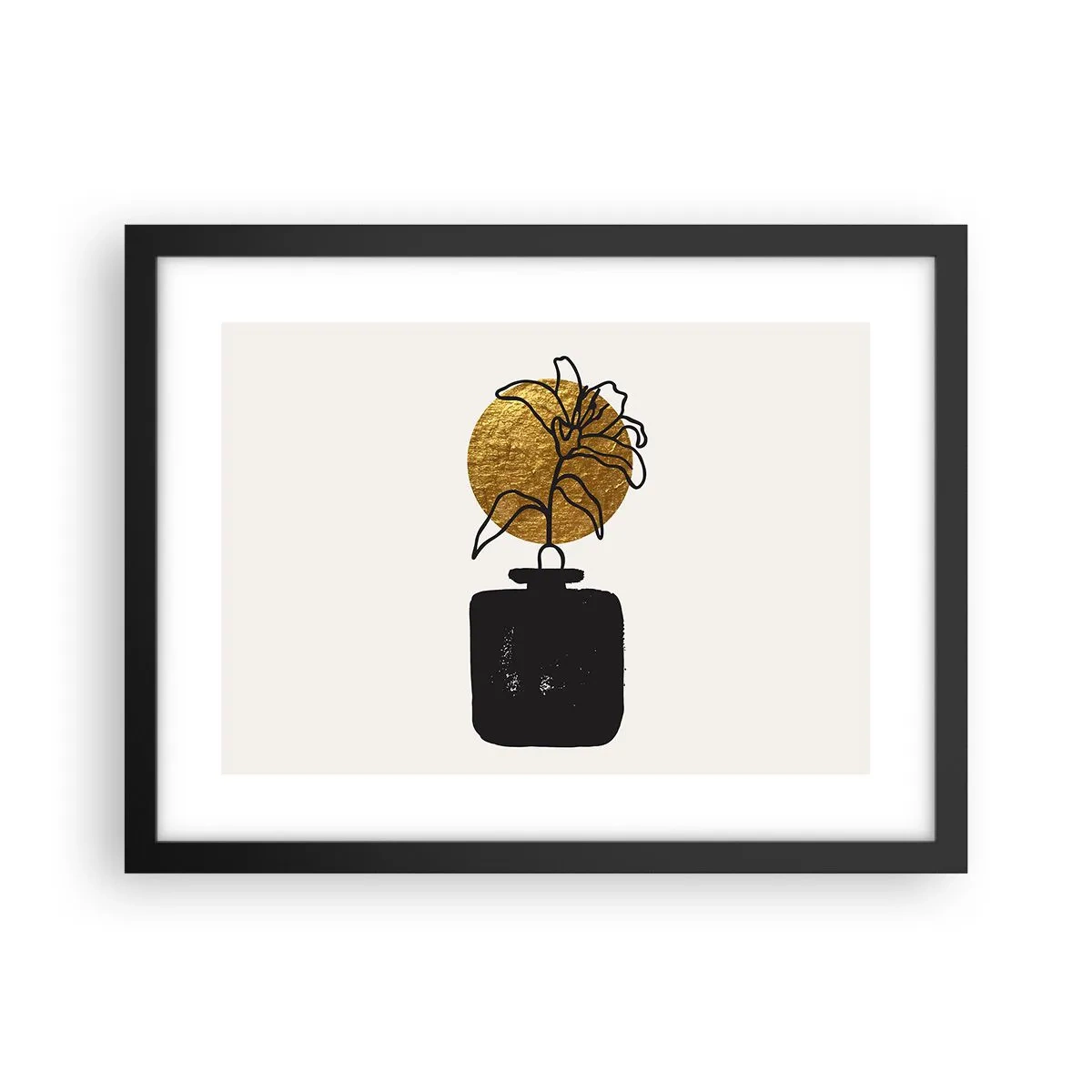 Pôster com moldura preta - A beleza vale seu peso em ouro - 40x30 cm