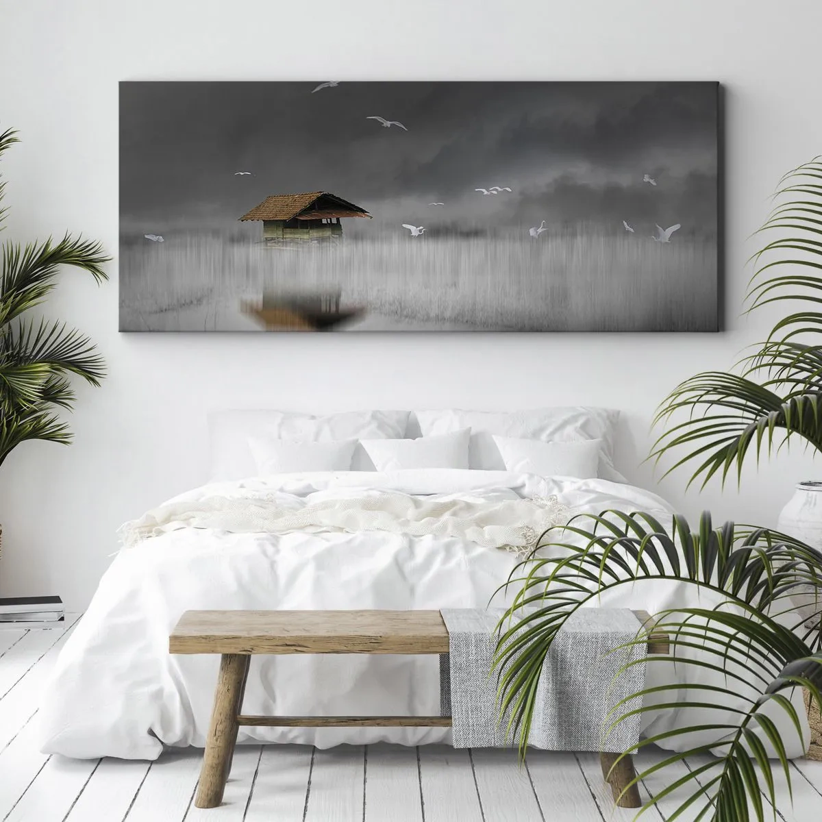 Quadro em tela - Abrigo da chuva - 160x50 cm