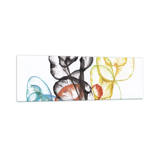 Quadro em vidro - Flores com alma - 160x50 cm