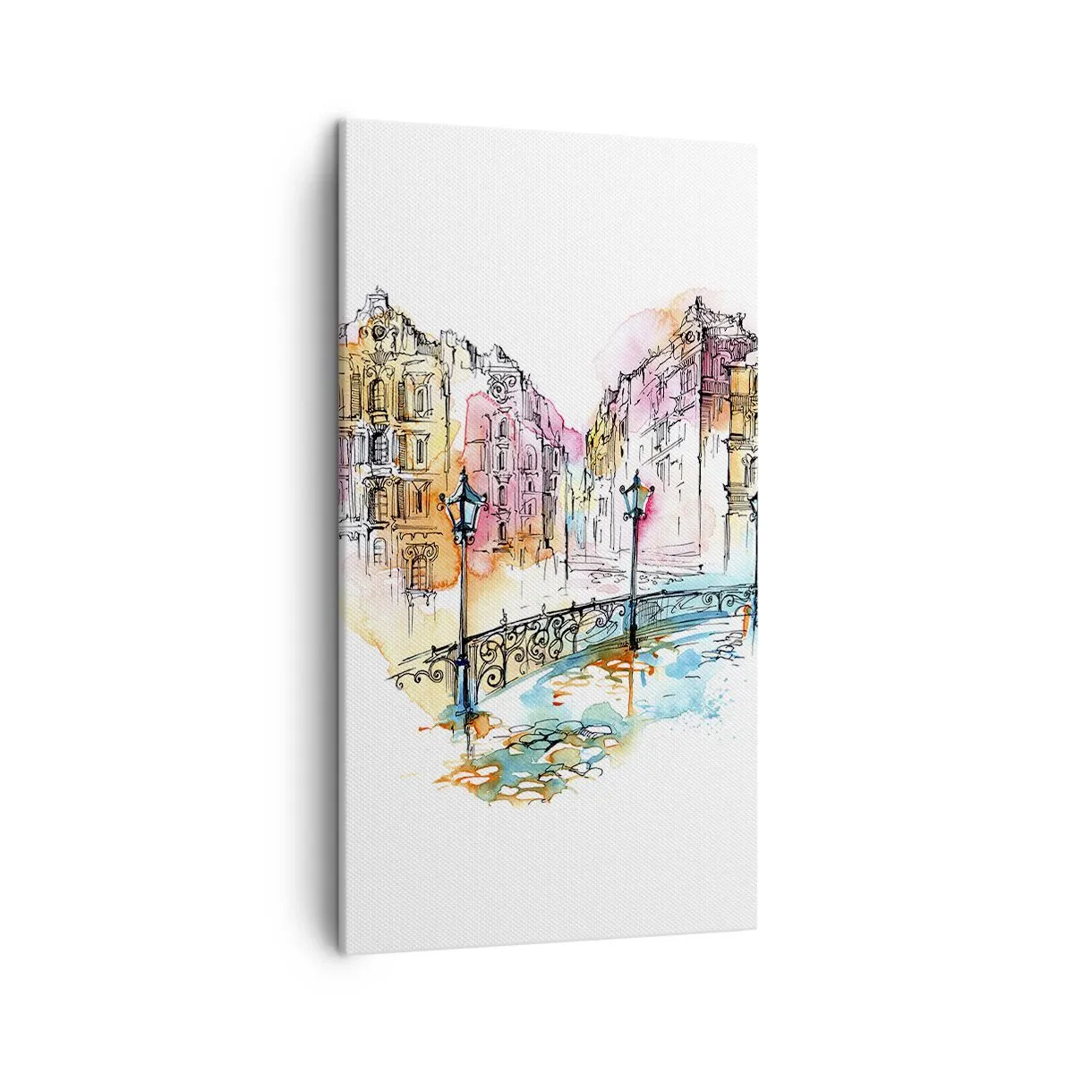 Quadro em tela - O coração da cidade - 45x80 cm