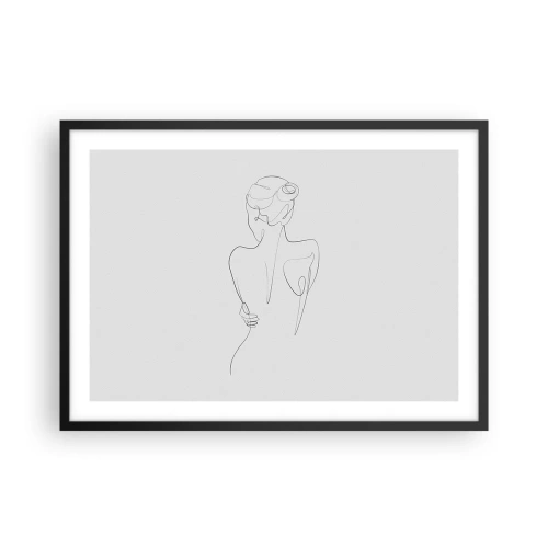 Pôster com moldura preta - Música corporal - 70x50 cm