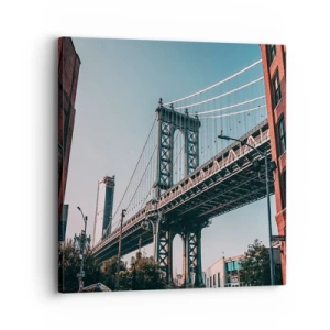 Quadro em tela - Sobre as ondas da cidade - 30x30 cm