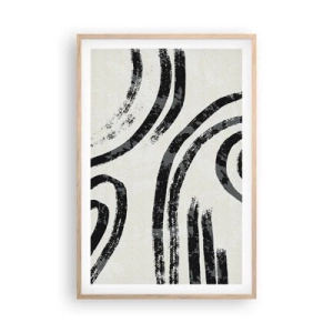 Pôster com moldura de carvalho claro - Meio parado - 61x91 cm