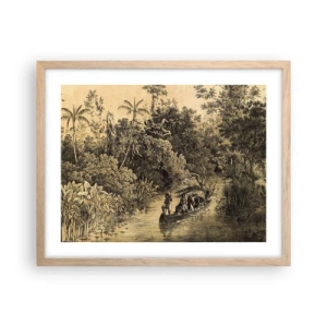 Pôster com moldura de carvalho claro - Viagem à fonte - 50x40 cm