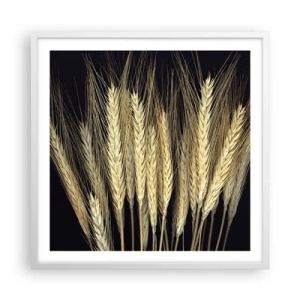 Pôster em moldura branca - Magia rústica - 60x60 cm