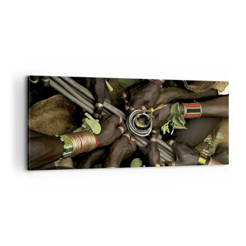 Quadro em tela - Estamos juntos - 100x40 cm