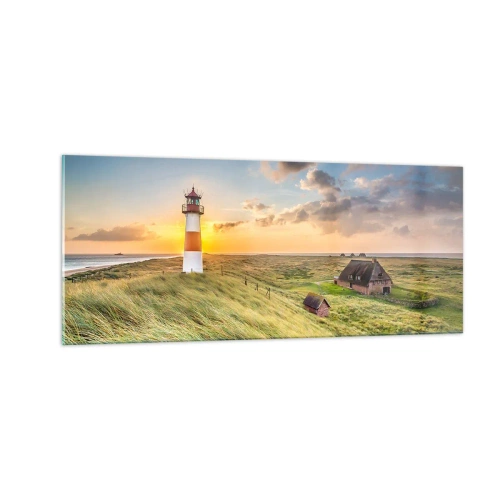 Quadro em vidro - Entre as ondas - 100x40 cm