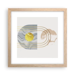 Pôster com moldura de carvalho claro - Brilho e claridade - 30x30 cm
