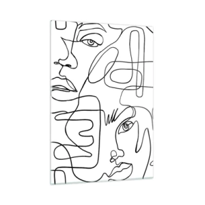 Quadro em vidro - Em emoções emaranhadas - 50x70 cm
