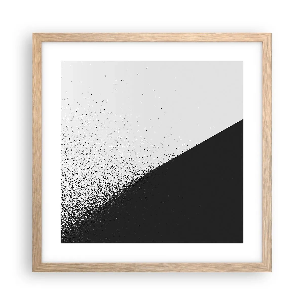 Pôster com moldura de carvalho claro - Cada vez mais rápido, cada vez mais - 40x40 cm