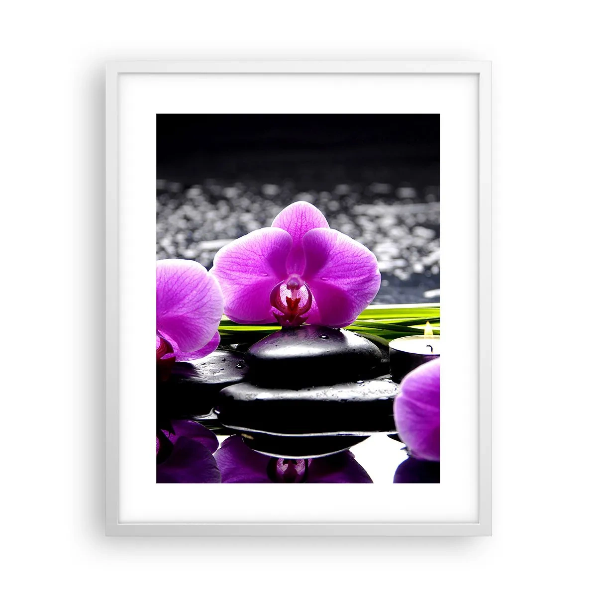 Pôster em moldura branca - Afogar-se na paz e sossego - 40x50 cm