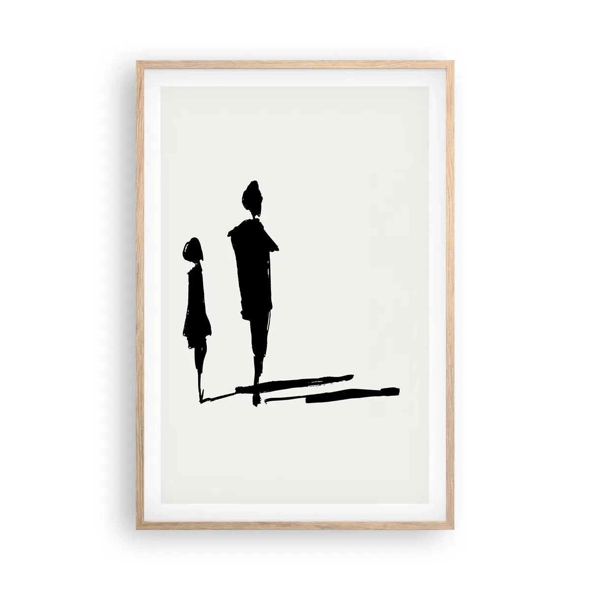 Pôster com moldura de carvalho claro - Certeza que juntos? - 61x91 cm