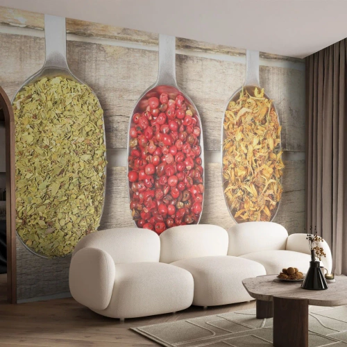 Papel de Parede Autocolante Deluxe Sticker - Magia da cozinha - Gastronomia, Especiarias de ervas, Ervas - 350x256 cm