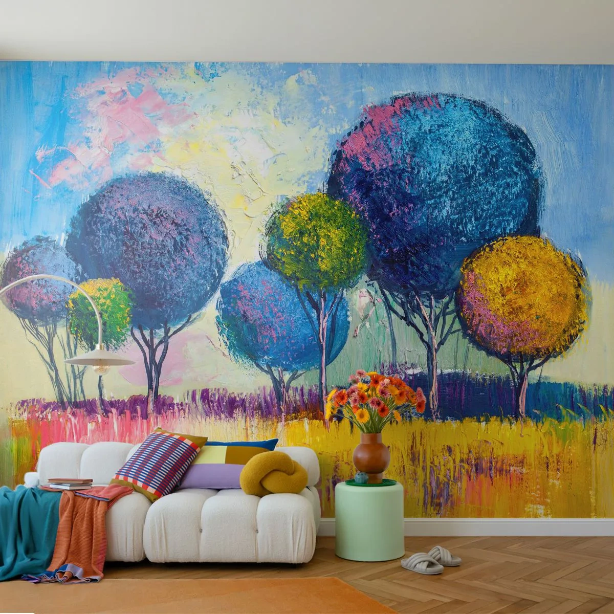 Papel de Parede Autocolante Deluxe Sticker - Esfera - a forma ideal - Abstração, Paisagem, Gráficos - 200x140 cm