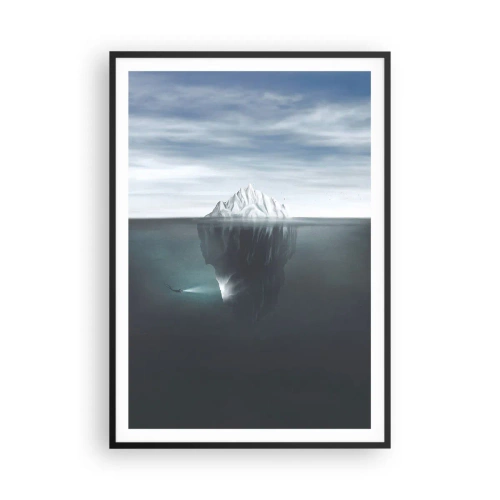 Pôster com moldura preta - Mistério subaquático - 70x100 cm