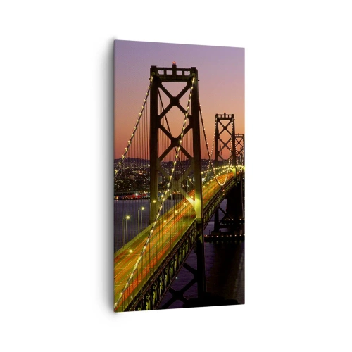 Quadro em tela - Noite em roxo - 65x120 cm
