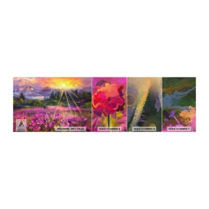 Amostra de Papel de Parede Standard Eco - No vale sob os cuidados do sol - Abstração, Paisagem, Flores - 100x30 cm