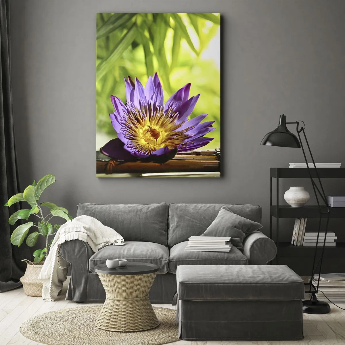 Quadro em tela - Sob o sol asiático - 65x120 cm