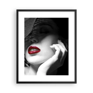 Pôster com moldura preta - Um estudo em vermelho - 40x50 cm