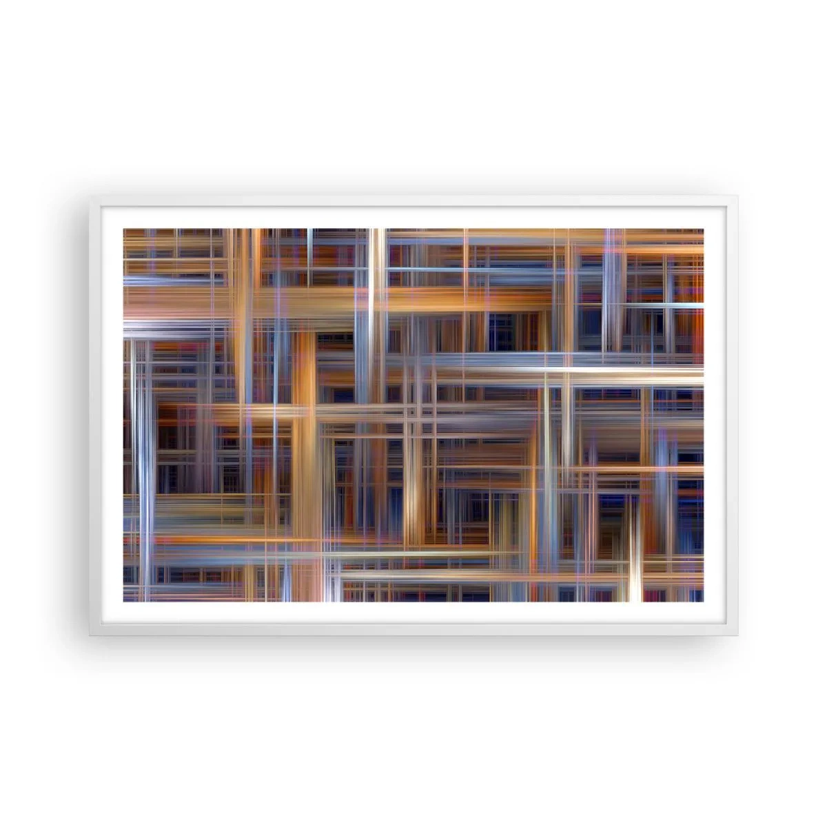 Pôster em moldura branca - Tecido de luz - 91x61 cm