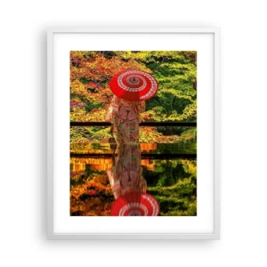 Pôster em moldura branca - No templo da natureza - 40x50 cm