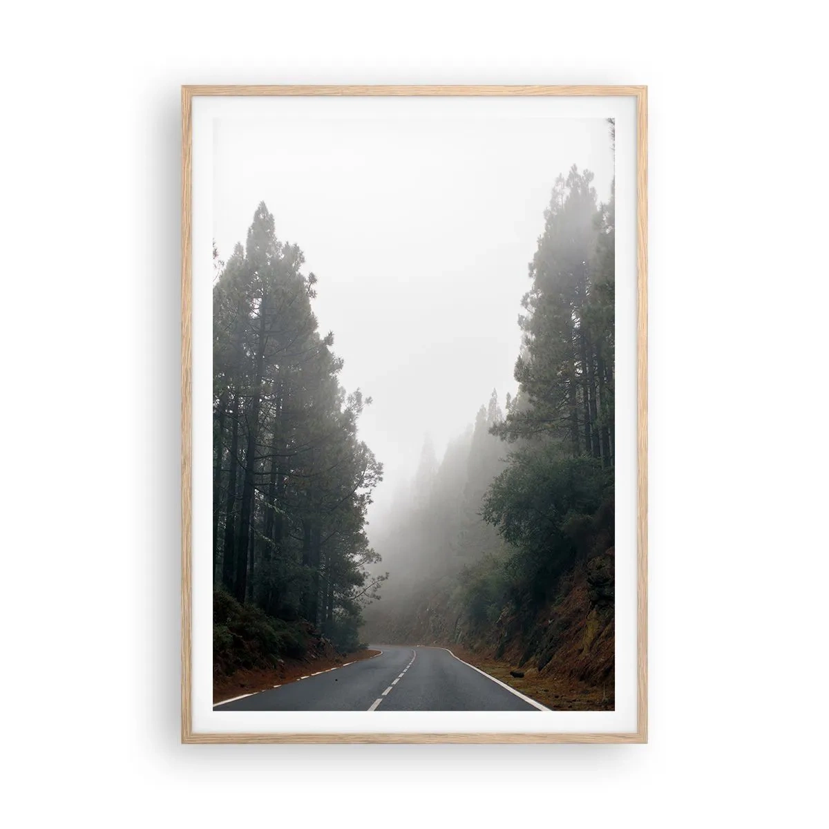 Pôster com moldura de carvalho claro - O conto da floresta mágica - 70x100 cm