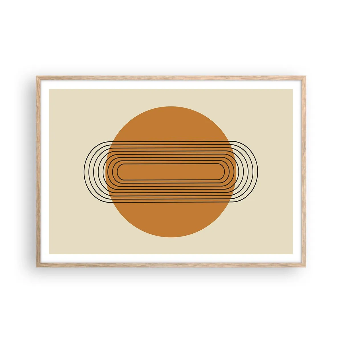 Pôster com moldura de carvalho claro - O plano perfeito - 100x70 cm